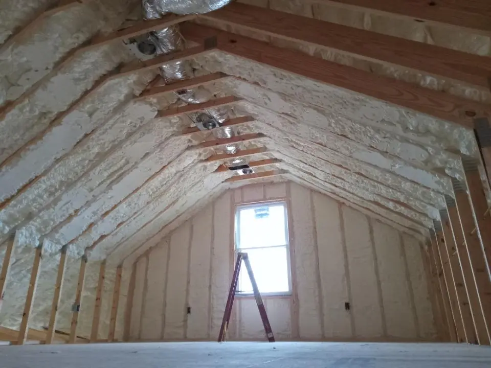 Spray foam roofing application for Crawl Space Insulation project in Long Lake